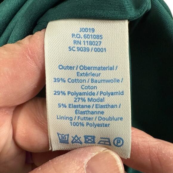 Boden Lavinia Ponte Knit Dress 10P Dark Green Bell Sleeves Classic Career Church - Picture 4 of 8